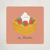 "Waffle Lot" - Custom Stickers in Blush by Itsy Belle Studio - Front