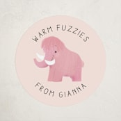 "wooly mammoth" - Custom Stickers in Cotton Candy by Lori Wemple - Front