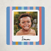 "Rainbow Stripes" - Custom Stickers in Periwinkle by Carrie Moradi - Front