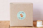 "Little Fox" - Custom Stickers in Powder by Olivia Raufman - Front