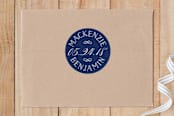 "Circle of Love" - Custom Stickers in Navy by Jennifer Thomke - Front
