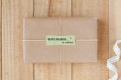 "Festive Hashmarks" - Custom Stickers in Mint by Kimberly Young - Front