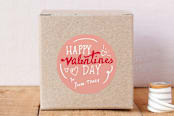 "Valentine's Day" - Custom Stickers in Grapefruit by KirstenEva - Front