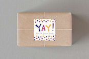 "Yay!" - Custom Stickers in Jewel by Kacey Kendrick Wagner - Front