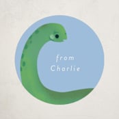 "Dinomite" - Custom Stickers in Powder Blue by Itsy Belle Studio - Front