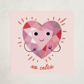 "Gemstone" - Custom Stickers in Ruby by Hannah Williams - Front