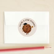 "Smart Cookie" - Custom Stickers in Cocoa by Jennifer Lew - Front