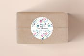 "Sweet Arrivals" - Custom Stickers in Cream by Rebecca Humphreys - Front