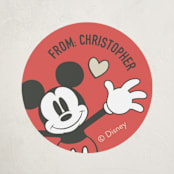 "Disney Mickey Mouse Aw, Gee!" - Custom Stickers in Cherry by Heather Schertzer - Front