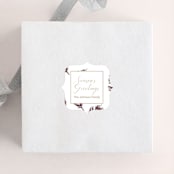 "Winter Gift Wrap Collection #12" - Custom Stickers in Cocoa by Catherine Beattie - Front