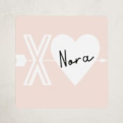 "XO Arrow" - Custom Stickers in Blush by Alethea and Ruth - Front