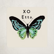"One of a kind butterfly" - Custom Stickers in Daisy by Alethea and Ruth - Front