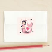 "glitter mermaid" - Custom Stickers in Rosebud by peetie design - Front