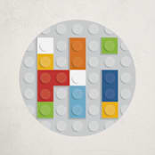 "Built to be friends" - Custom Stickers in Brights by Michelle Taylor - Front
