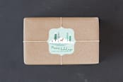 "WinterLand" - Custom Stickers in Aqua by Sharon O. - Front
