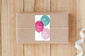 "Birthday Balloons" - Custom Stickers in Magenta by Hooray Creative - Front