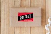 "My Stripe" - Custom Stickers in Cherry by Carrie ONeal - Front
