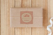 "Meshed with Love" - Custom Stickers in Red Rose by Monica Tuazon - Front