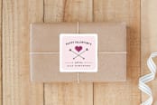 "Heart and Arrows" - Custom Stickers in Strawberry by Stacey Meacham - Front