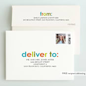 "Colorful One" - Children's Birthday Party Thank You Cards in Teal by Denise Malacrea - FREE Recipient Addressing