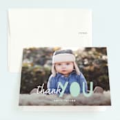 "Bright Future" - Children's Birthday Party Thank You Cards in Cool Mint by Annie Clark - Front