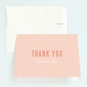 "Pizza Party Hat" - Children's Birthday Party Thank You Cards in Coral by Lauren Chism - Front