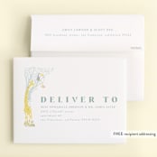 "Jungle Party" - Children's Birthday Party Thank You Cards in Aquamarine by Ana de Sousa - FREE Recipient Addressing