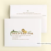 "safari party animals" - Children's Birthday Party Thank You Cards in Linen by Karidy Walker - FREE Recipient Addressing