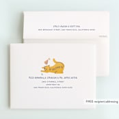 "Let's Pawty" - Children's Birthday Party Thank You Cards in Candy by Shannon Chen of Four Wet Feet Studio - FREE Recipient Addressing