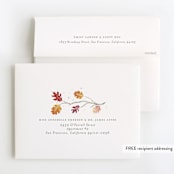 "Watercolor Leaf Frame" - Children's Birthday Party Thank You Cards in Burnt Sienna by Jackie Crawford - FREE Recipient Addressing