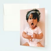 "Confection" - Children's Birthday Party Thank You Cards in Ballet Slipper by Sarah Brown - Front