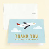 "Flying High" - Children's Birthday Party Thank You Cards in Sky by Annie Holmquist - Front