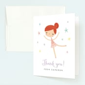 "Tiny Dancer" - Children's Birthday Party Thank You Cards in Ginger by Shannon Hays - Front