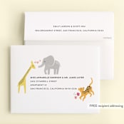 "Jungle Fun" - Children's Birthday Party Thank You Cards in Fuchsia by Jessie Steury - FREE Recipient Addressing