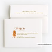 "The Birthday Express" - Children's Birthday Party Thank You Cards in Sunset by Shiny Penny Studio - FREE Recipient Addressing