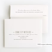 "Come Fly with Us" - Children's Birthday Party Thank You Cards in Teal by Karidy Walker - FREE Recipient Addressing