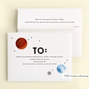 "Planet Party" - Children's Birthday Party Thank You Cards in Vanilla by Baumbirdy - FREE Recipient Addressing