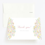 "Sweet Floral Frame" - Children's Birthday Party Thank You Cards in Cupcake by Sara Berrenson - Front