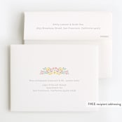 "Sweet Floral Frame" - Children's Birthday Party Thank You Cards in Cupcake by Sara Berrenson - FREE Recipient Addressing