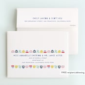 "Colorblock" - Children's Birthday Party Thank You Cards in Kraft by Laura Hankins - FREE Recipient Addressing