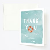 "Pool Party" - Children's Birthday Party Thank You Cards in Palm Springs by Robert and Stella - Front
