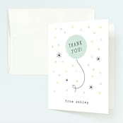 "Details details" - Children's Birthday Party Thank You Cards in Cotton Candy by Jennifer Wick - Front
