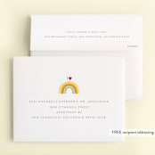 "Double Rainbow Scoop" - Children's Birthday Party Thank You Cards in Sherbert by Baumbirdy - FREE Recipient Addressing