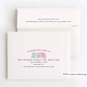 "Watercolor Wishes" - Children's Birthday Party Thank You Cards in Bubblegum by Red Impressionz - FREE Recipient Addressing