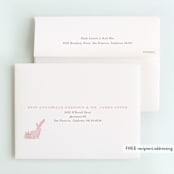 "Some Bunny" - Children's Birthday Party Thank You Cards in Peony by Julie Murray - FREE Recipient Addressing