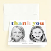 "Party Party" - Children's Birthday Party Thank You Cards in Gumdrops by Jessie Steury - Front