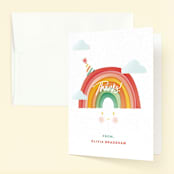 "Little Rainbow" - Children's Birthday Party Thank You Cards in Rainbow by fatfatin - Front