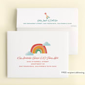 "Little Rainbow" - Children's Birthday Party Thank You Cards in Rainbow by fatfatin - FREE Recipient Addressing