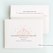 "Calling All Princesses" - Children's Birthday Party Thank You Cards in Blush by Half Pint Studio - FREE Recipient Addressing