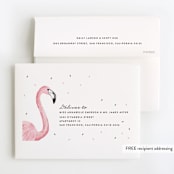 "flamingo sprinkles" - Children's Birthday Party Thank You Cards in Crepe by Cass Loh - FREE Recipient Addressing